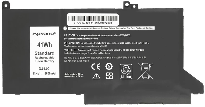 Bateria myj96 do dell latitude e7390, e7490 - 11.4v - 3600 mah (41 wh)