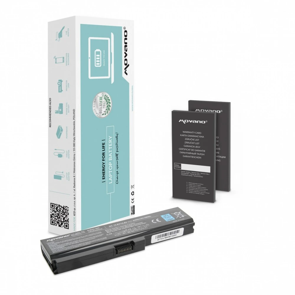 Movano Baterija Movano Baterija, skirtas Toshiba L700, L730, L750 nešiojamam kompiuteriui (10,8 V–11,1 V) (4400 mAh)