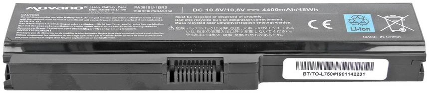 Movano Baterija Movano Baterija, skirtas Toshiba L700, L730, L750 nešiojamam kompiuteriui (10,8 V–11,1 V) (4400 mAh)