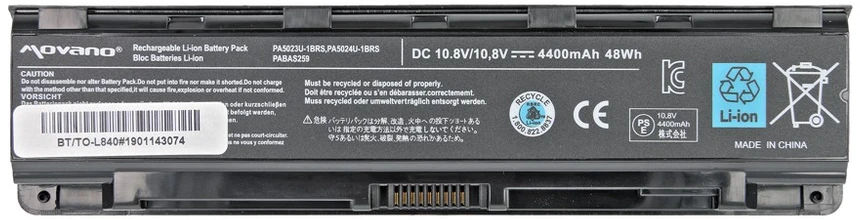 Movano „Toshiba Satelite C850 L850“ pa5024u-1brs baterija – 4400 mAh (48 Wh)