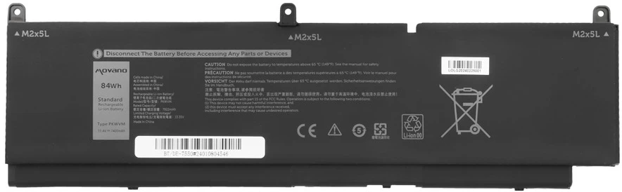Bateria Movano Bateria PKWVM do Dell Precision 15 7550 7560 Precision 15 7760