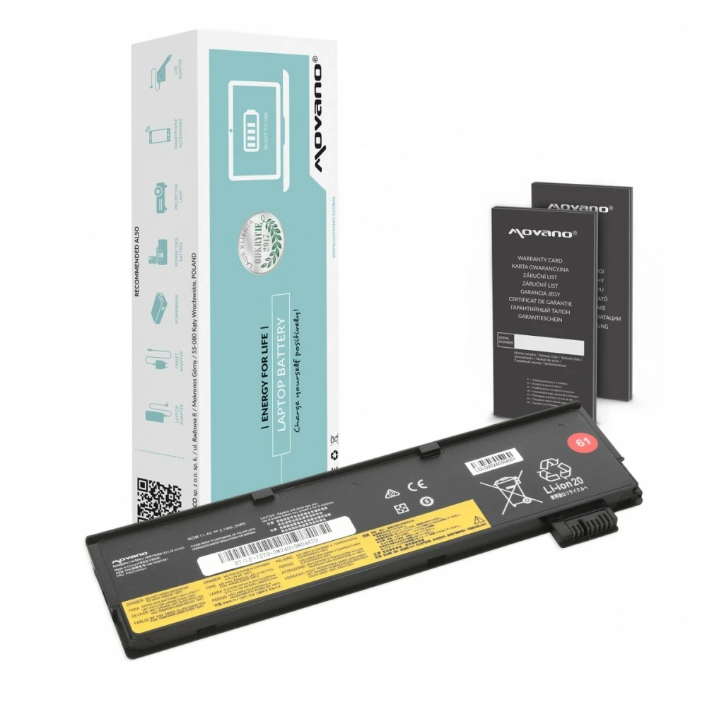 Baterija Movano Baterija SB10K97582, skirta Lenovo ThinkPad T470 T570