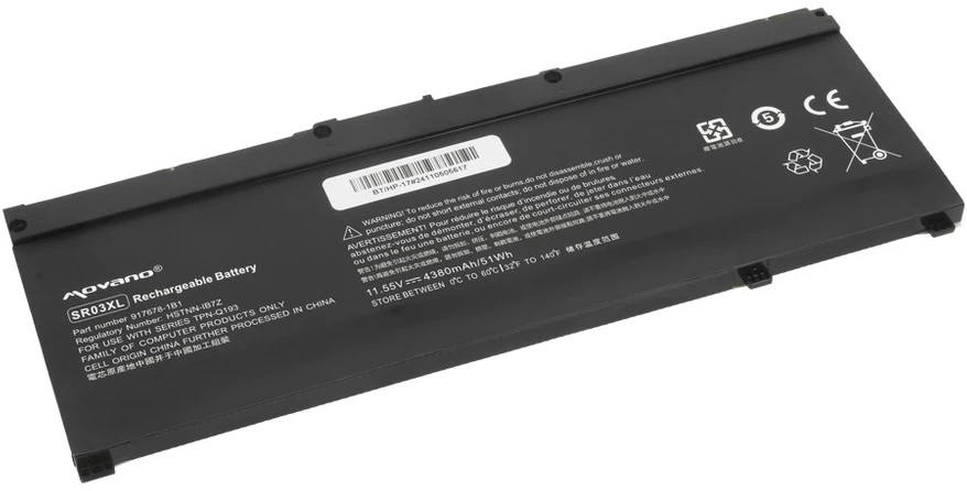 HP Gaming 15 17 Omen 15-DC nešiojamojo kompiuterio Movano baterija SR03XL