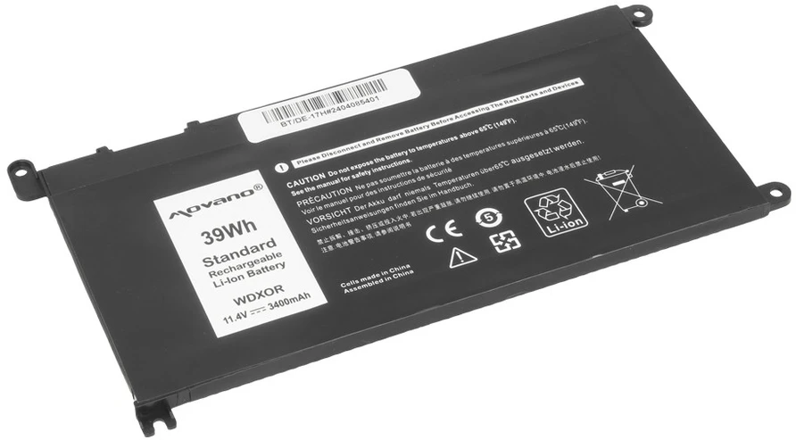 Movano Baterija WDXR0 P75F P62F P66F T2JX4 WDXR D0 Dell – 3400 mAh (39 Wh)