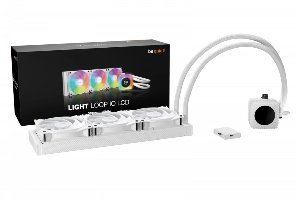 be quiet! Light Loop IO LCD 360mm, balta