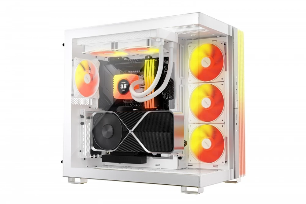 „Be Quiet! Light Loop IO LCD“ 240 mm, balta