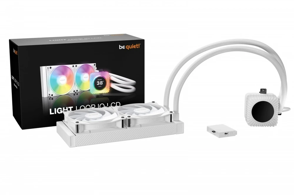 „Be Quiet! Light Loop IO LCD“ 240 mm, balta