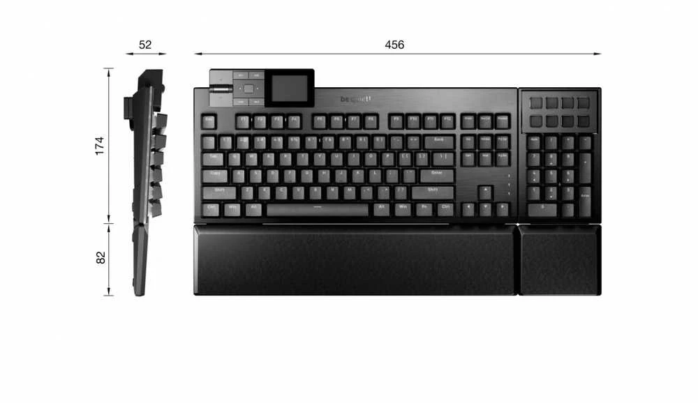 Klaviatūra žaidimams be quiet! Dark Mount be quiet! Silent Tactile su laidu mechaninė su pašvietimu juoda
