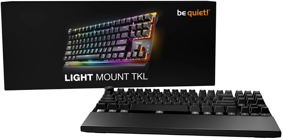 Be Quiet! Klaviatūra su šviesos laikikliu TKL tyli taktilinė