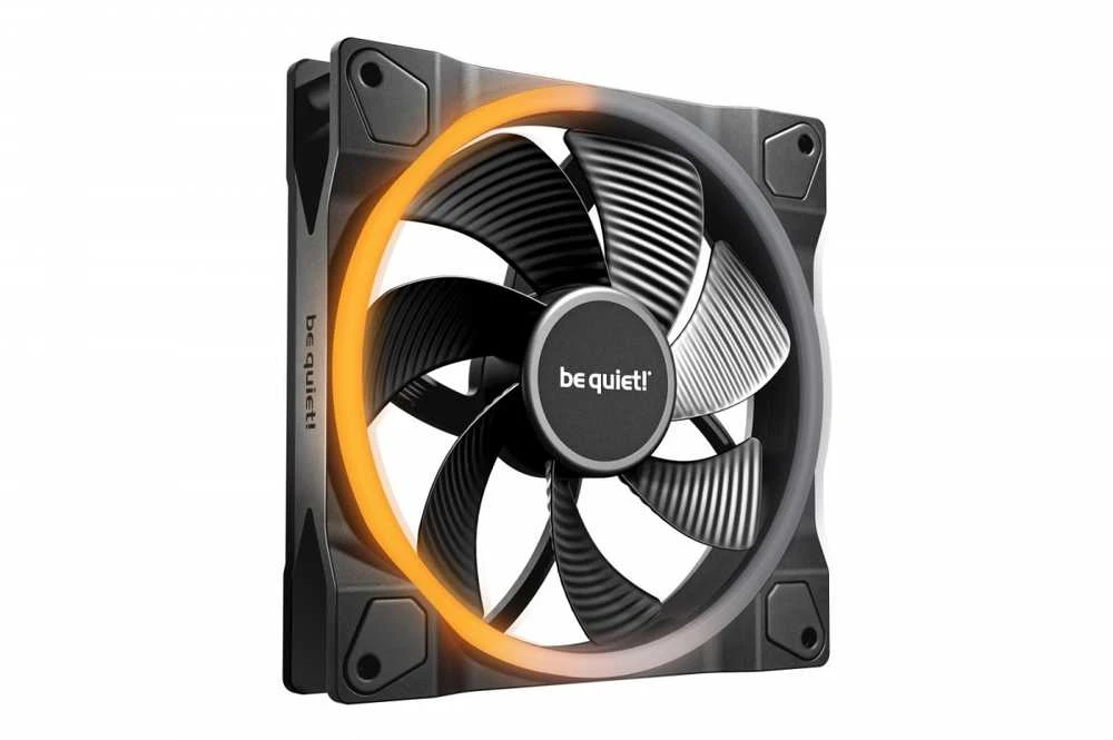 be quiet! LIGHT WINGS 140mm PWM Reverse, juoda