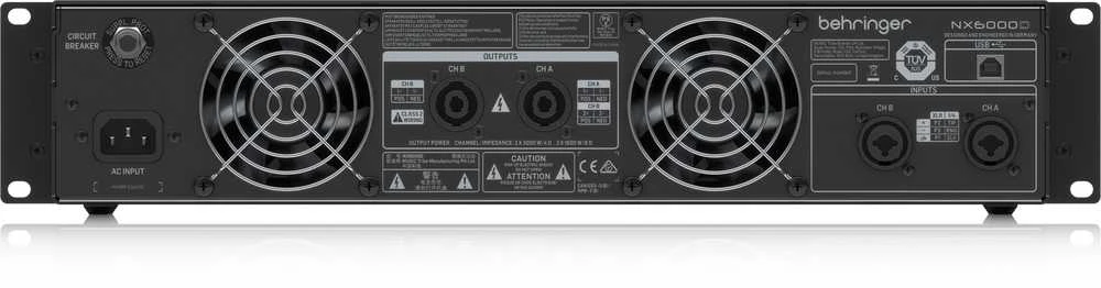 Behringer NX6000D garso stiprintuvas 2.0 kanalai Namo Juoda