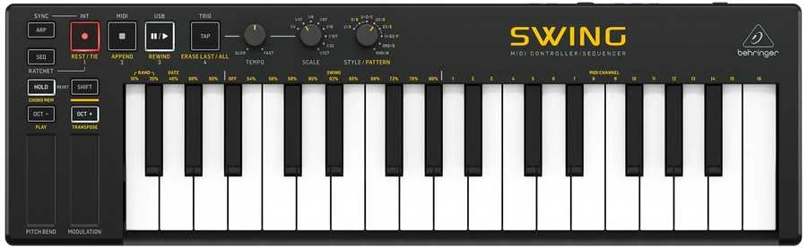 MIDI Valdiklis - Behringer SWING 32 Klavišai USB Juodas