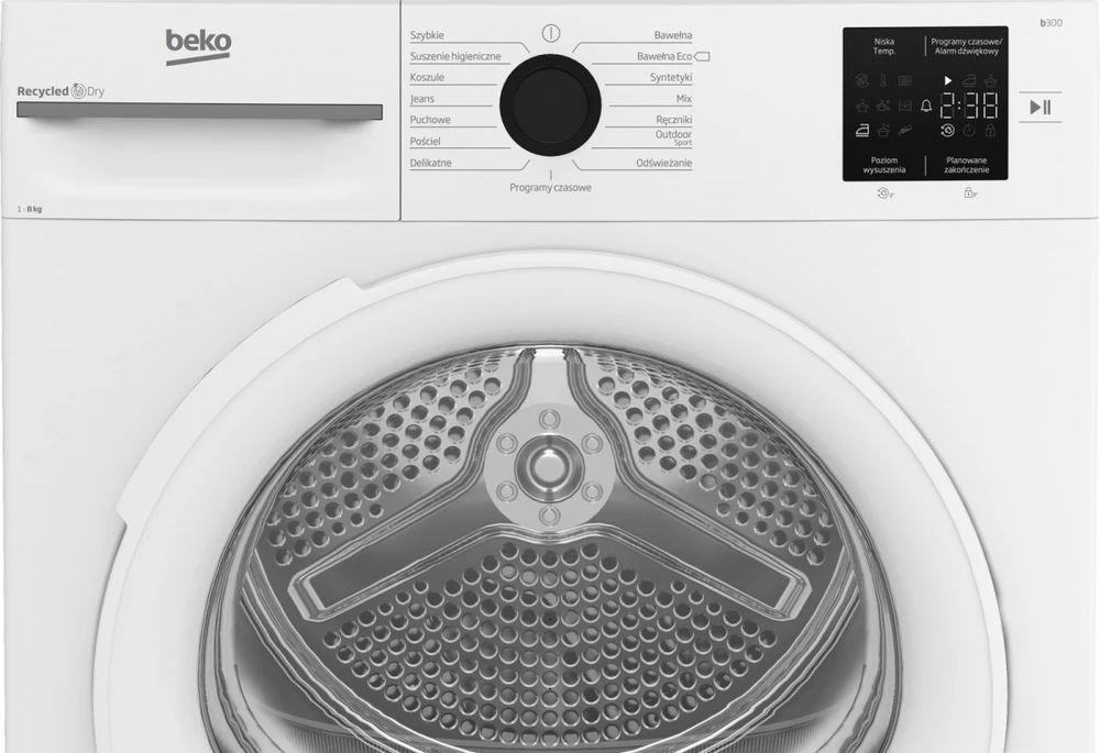 Beko BM1T38239W 8kg automatinė džiovyklė – Baltas