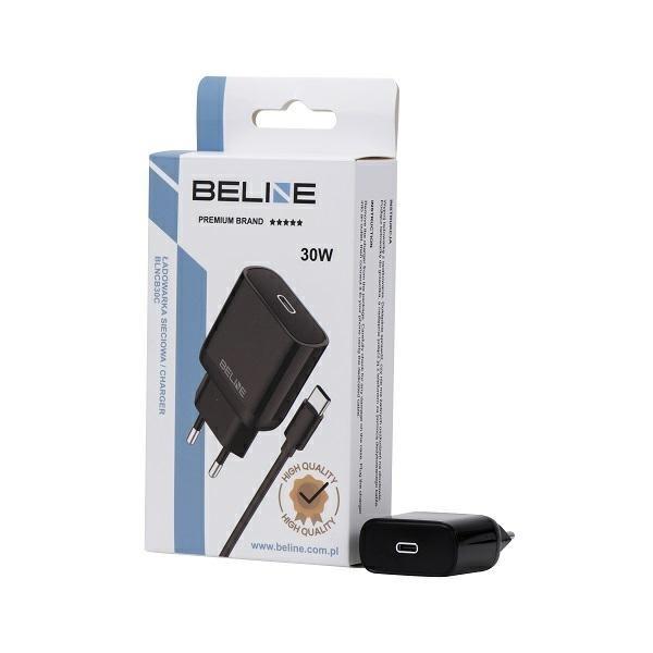 Beline Charger 1x USB-C 30W + cableUSB-C juodos spalvos /juodos spalvos PD 3.0 BLNCB30C GaN
