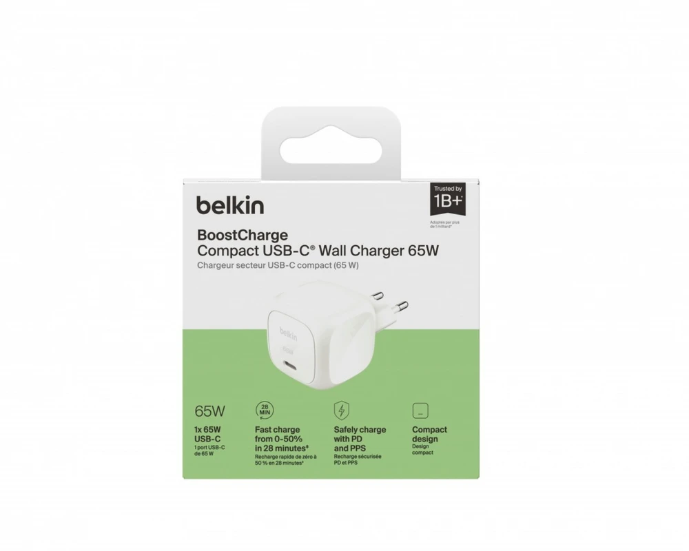 Įkroviklis Belkin BoostCharge Compact 65W (WCA011KQWH)