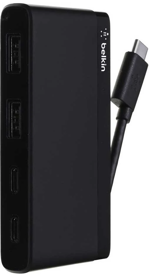 Belkin Travel Hub USB-C 4 prievadų juodas F4U090btLBK