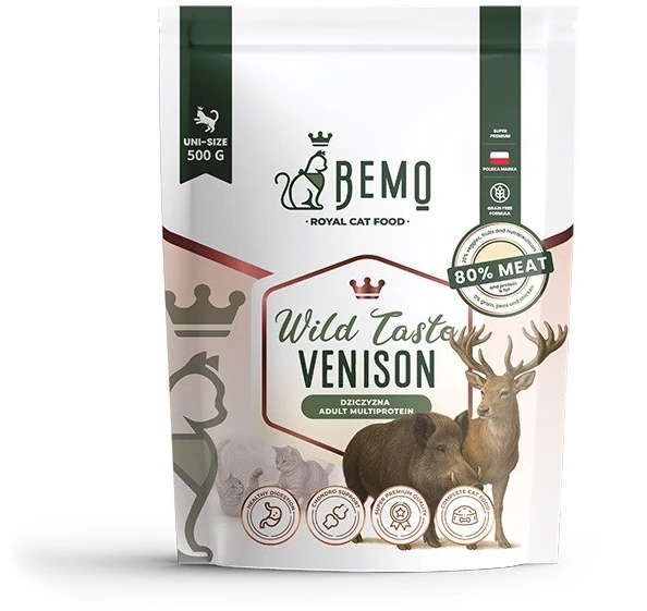 BEMO Cat Wild Taste Elniena - sausa katėms skirta ėdalo - 500g
