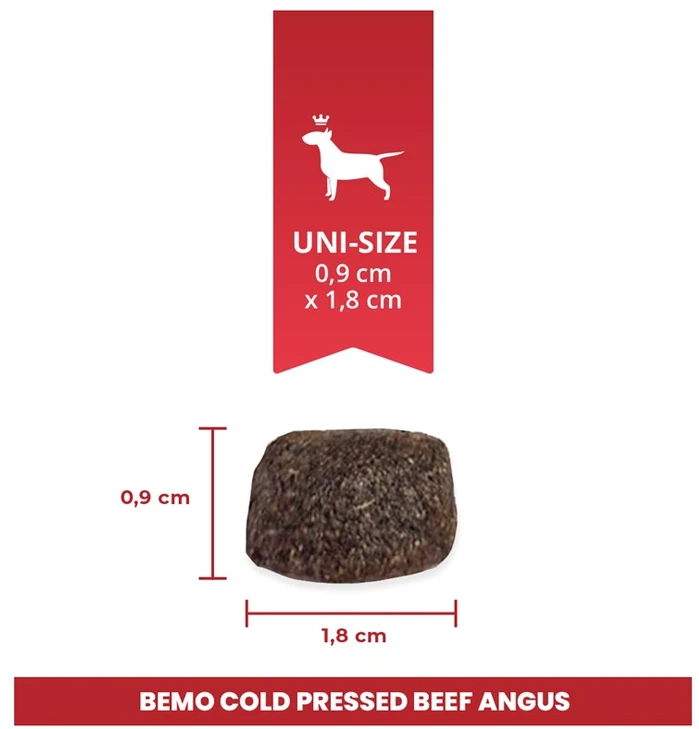 BEMO Cold Pressed jautiena Angus Mono - sausu šunų ėdalu - 1kg