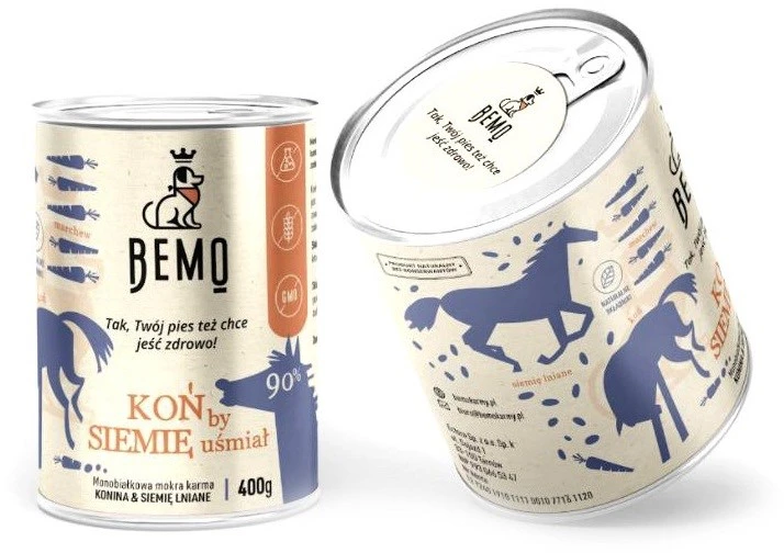 BEMO Šuo, nuo kurio šypsosi – Mono šlapia šunų ėdala – 400g
