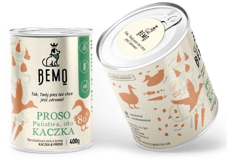 BEMO Siūlome jums Kaczka Mono - šlapias šunų maistas - 400g
