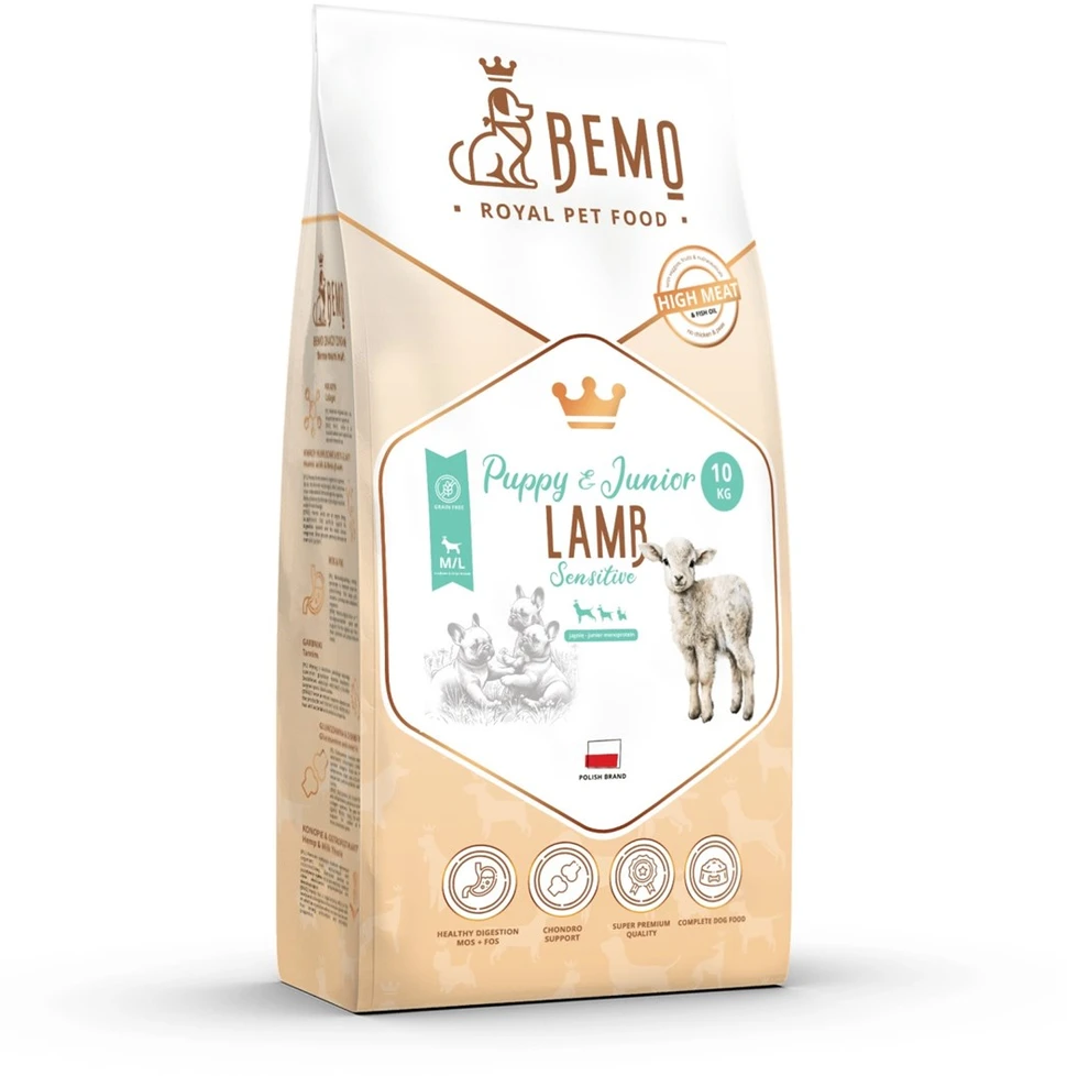 VetExpert Bemo Maistas sausa Puppy Junior Sensitive ėriena – ėriena medium/large 10 kg