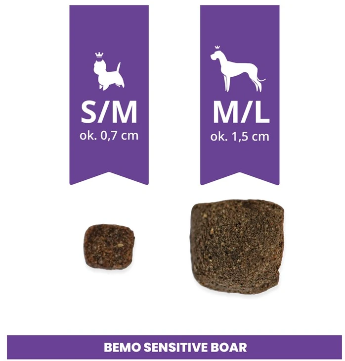 BEMO Sensitive Boar Small/Medium Mono - sausa šunų dieta - 3kg