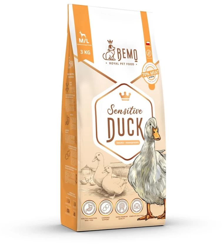 BEMO Sensitive antiena Medium/Large Mono - sausa šunų dieta - 3kg