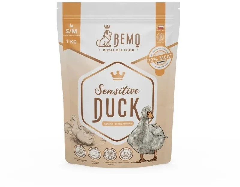 BEMO Sensitive antiena Small/Medium Mono - sausa šunų dieta - 1kg