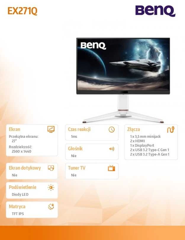 Monitorius BENQ EW2790U 27 colių 4K 95 P3 USB-C 65W USB šakotuvas su LBL+ treVolo SPK nuotolinio valdymo pultu