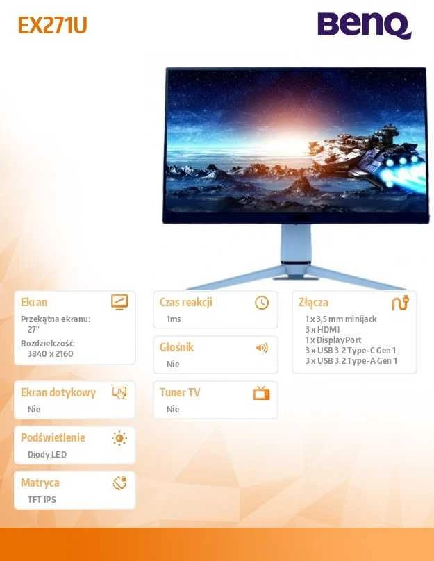 BenQ EX271U - 165Hz | 4K | IPS | 27''