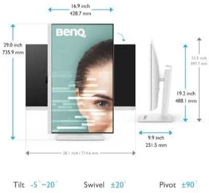 BenQ Monitorius 31.5 cala gw3290qt 2k 5ms/ips/hdmi/75hz