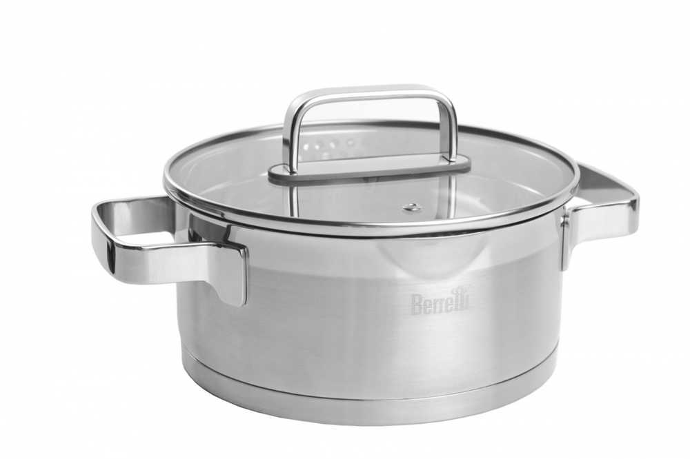 „Matral Berretti“ nerūdijančio plieno puodas su nerūdijančio plieno puodu, 24 cm