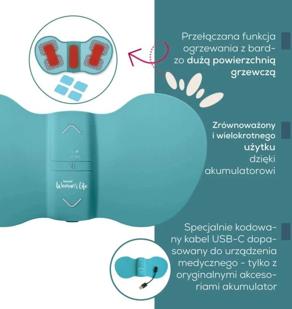 Beurer EM 55 Menstrual Relax + , massage device (mint)