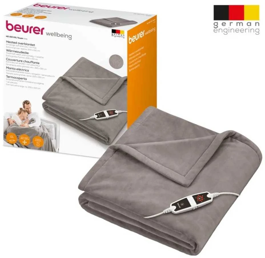 Beurer HD 150 Cozy Taupe Šildantis pledas 150x200 cm