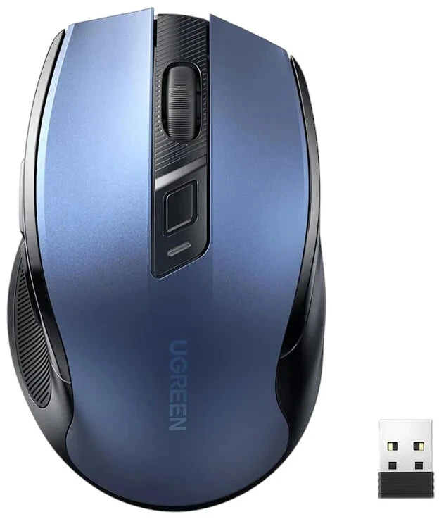 Ugreen MU006 optinė belaidė USB pelė 2.4GHz 4000 DPI - mėlynas