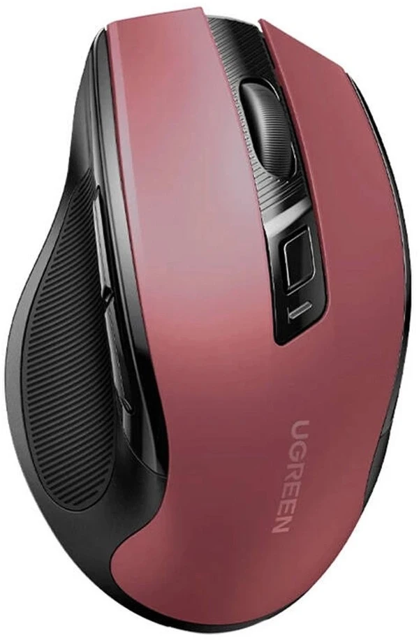 Ugreen MU006 belaidė optinė pelė USB 2.4GHz / Bluetooth 5.0 4000 DPI - raudonos spalvos