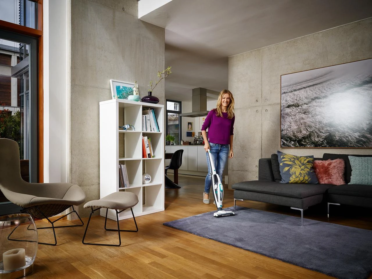 Dulkių siurblys Leifheit PowerVac 2in1 2-in-1 stick vacuum Baterija Dry Cyclonic Bagless Juodas, Mėlyna, Baltas