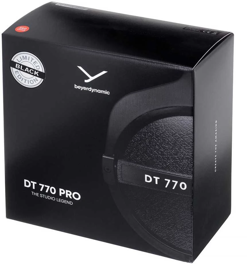 Beyerdynamic dt 770 pro 250 ohm juodas limited edition - ausinės studijinės uždaro tipo