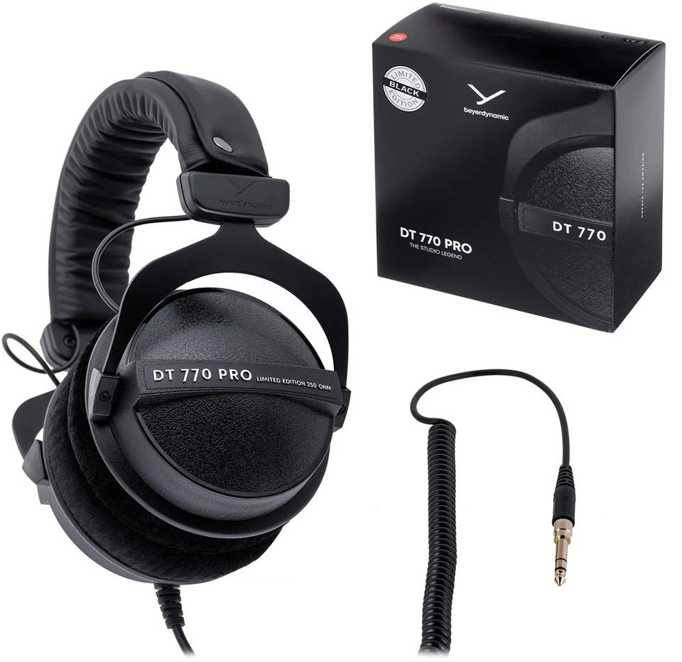 Beyerdynamic dt 770 pro 250 ohm juodas limited edition - ausinės studijinės uždaro tipo