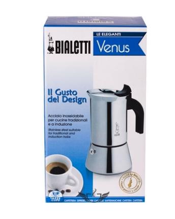 Bialetti Venus box Moka kavinukas 0.2 L Sidabrinis