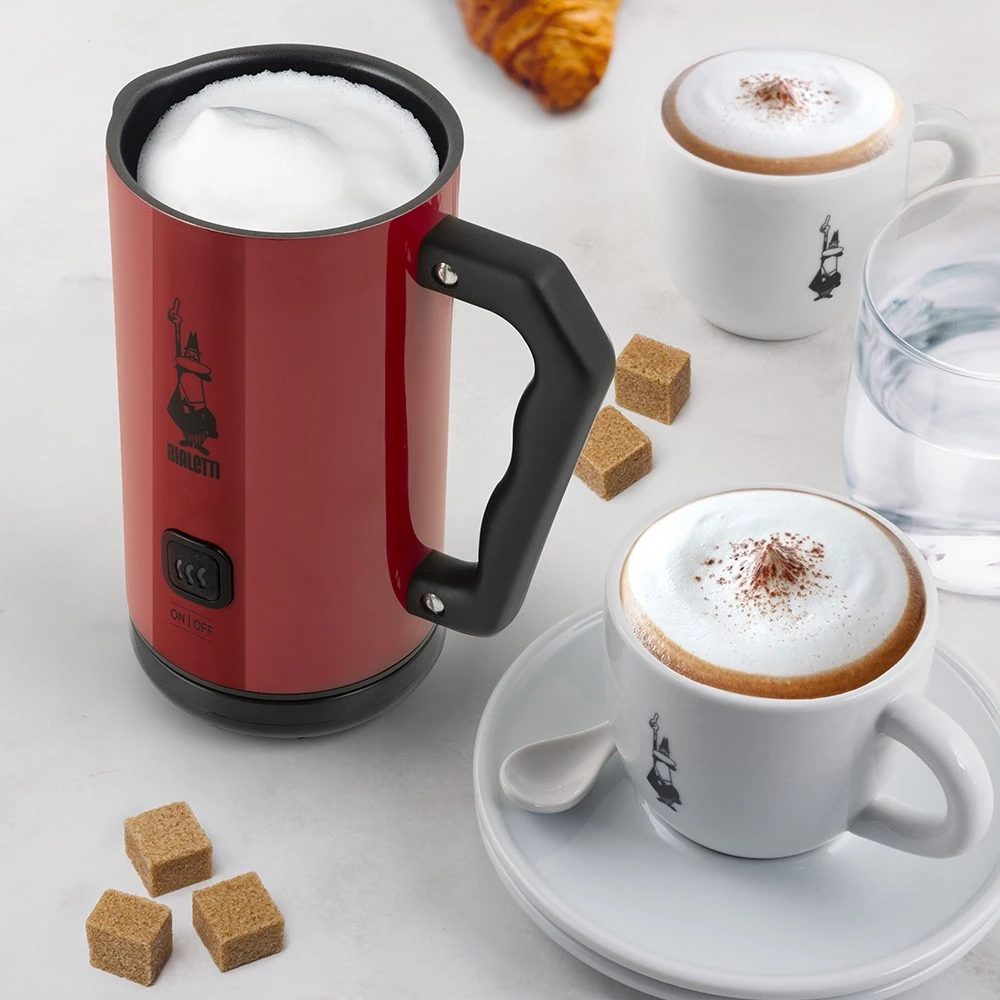 Bialetti milk frother mkf02 rosso elektrinis spieniacz do mleka