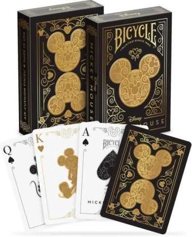 Bicycle Disney Mickey Mouse kortos (juodos ir auksinės)