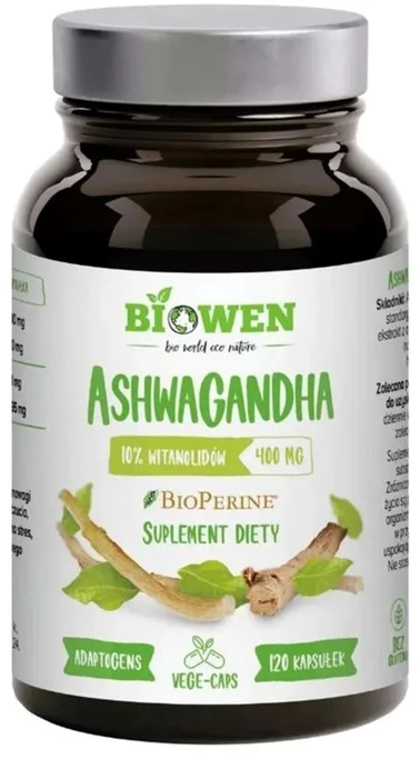 Biowen Maisto papildas Ashwagandha 400 mg 120 kapsulių