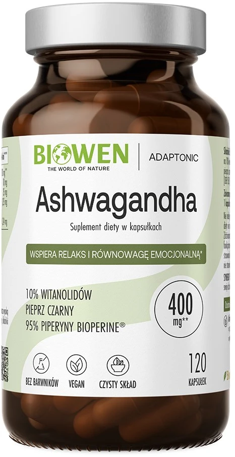 Biowen Maisto papildas Ashwagandha 400 mg 120 kapsulių