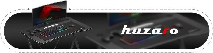 Žaidimų stalas Huzaro Hero 1.4, Juodas