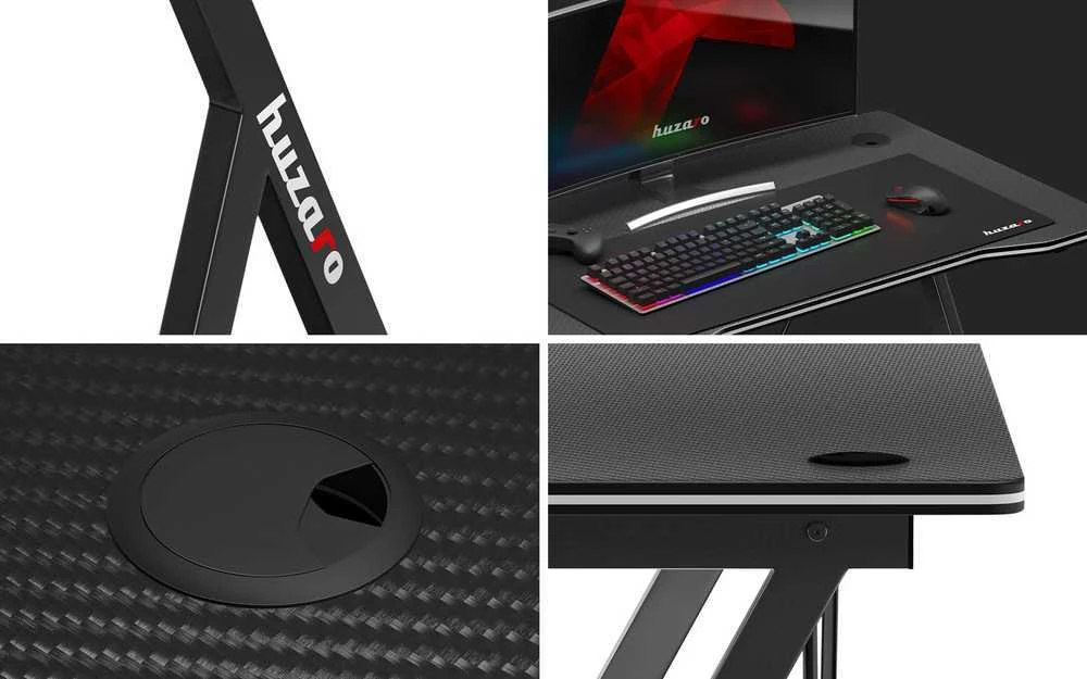 Žaidimų stalas Huzaro Hero 1.4, Juodas