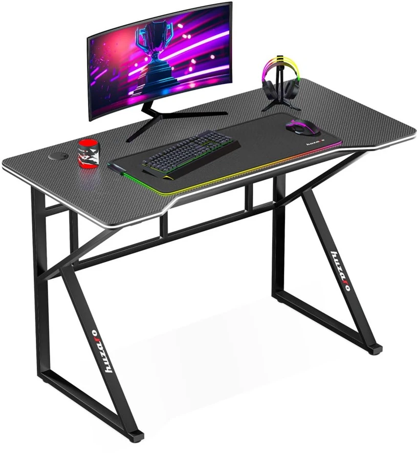 Biurko žaidimams huzaro hero 1.6 juodas