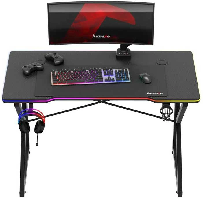 Biurko žaidimams huzaro hero 1.7 rgb juodas