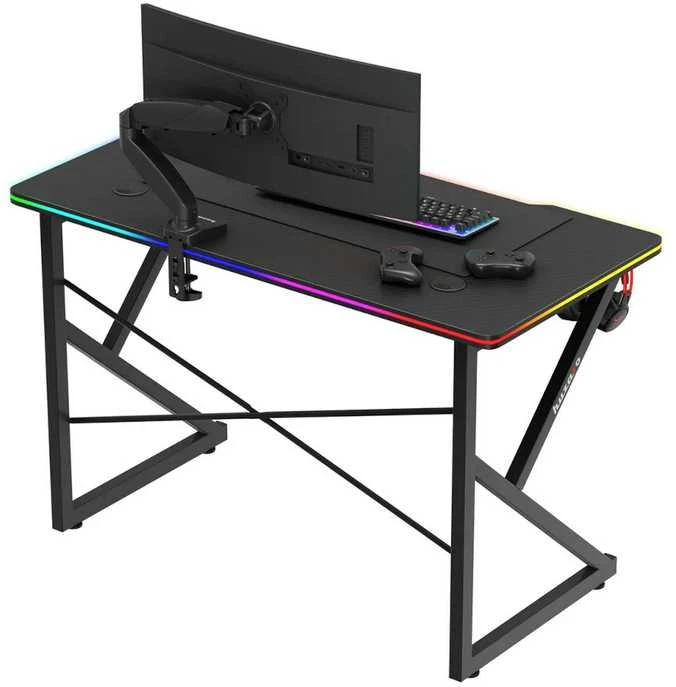 Biurko žaidimams huzaro hero 1.7 rgb juodas
