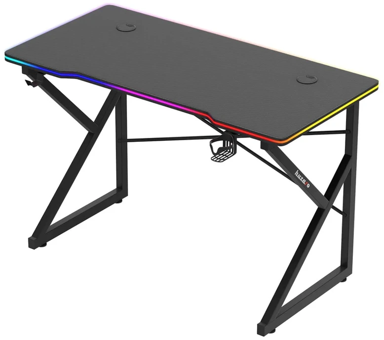 Biurko žaidimams huzaro hero 1.7 rgb juodas